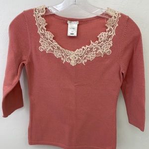 Old Navy Lace V-Neck Sweater Top XS